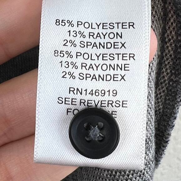 Casa Cabana Jackie Plaid Flannel Button Front Shacket Black Grey Size Medium - Picture 5 of 6